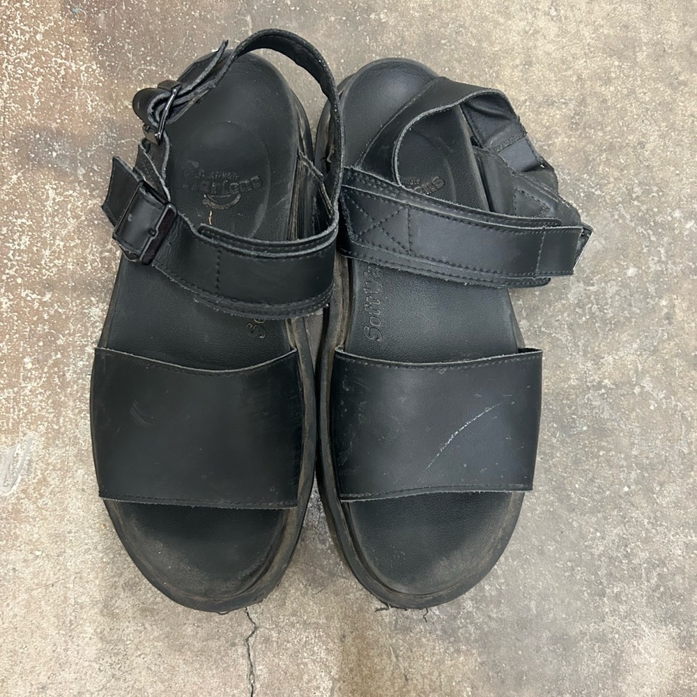 Dr Martens‎ Black Leather Sandals
